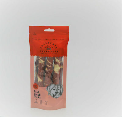 Celebrate Freshness Beef Steak Stick Treats Dog Diet with Beef 140gr 3pcs 84071