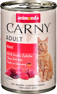 Animonda Carny Adult Nasses Katzenfutter für Katze in Dose mit Rindfleisch 400gr 83723