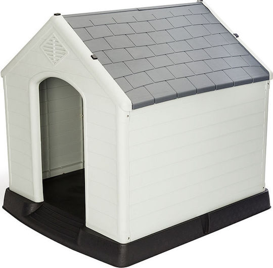 Vesta Hundehütte Hundehaus Groß Kunststoff Außenbereich Gray 97x101x99cm