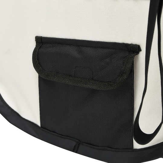 vidaXL Foldable Park Dog Foldable Black 145x145x61cm made of Fabric in Black Color 145 x 145 x 61cm