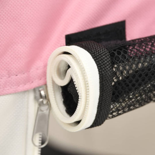 vidaXL Foldable Park Dog Folding Pink 90x90x58cm made of Fabric in Pink Color 90 x 90 x 58cm