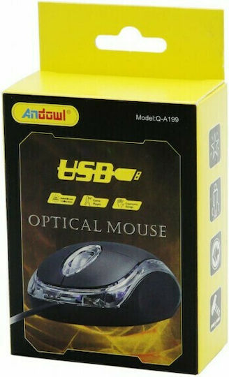 Andowl Q-A199 Cu fir Mouse Negru