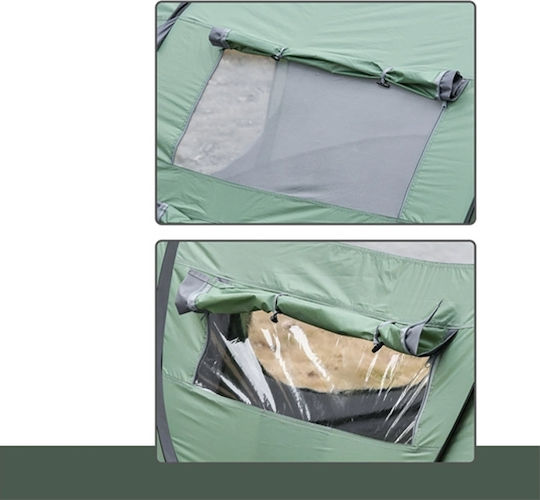 Outsunny Summer Camping Tent Pop Up Green for 5 People 263.5x220x123cm