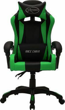 vidaXL 287999 Gaming Chair with Adjustable Armrests and RGB Lighting Green / Black