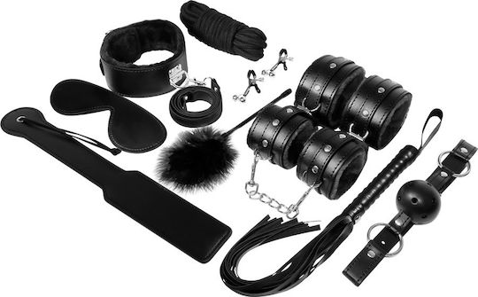 Experience BDSM Fetish Kit Black Series BDSM Kit σε Μαύρο Χρώμα 8τμχ