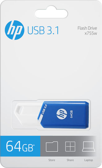 PNY HP x755w 64GB USB 3.1 Stick Μπλε