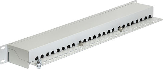 DeLock Patch Panel για Rack 1U 24 Θυρών cat6 Γκρι