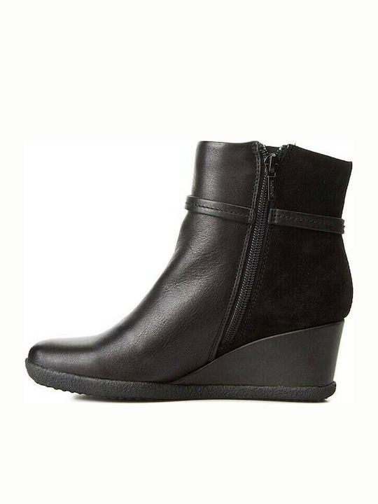 Geox Amelia St B Leather Women's Ankle Boots Black