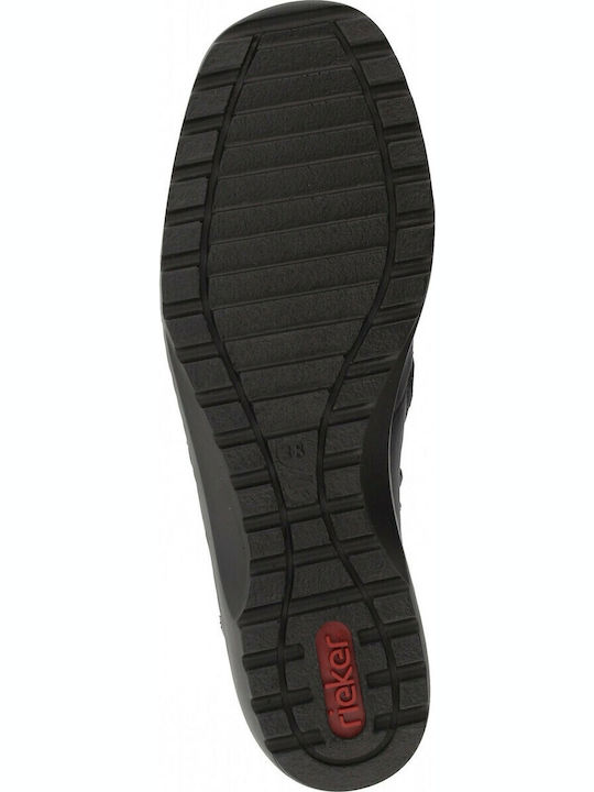 Leder Stiefeletten Damen mit Pelz Marineblau
