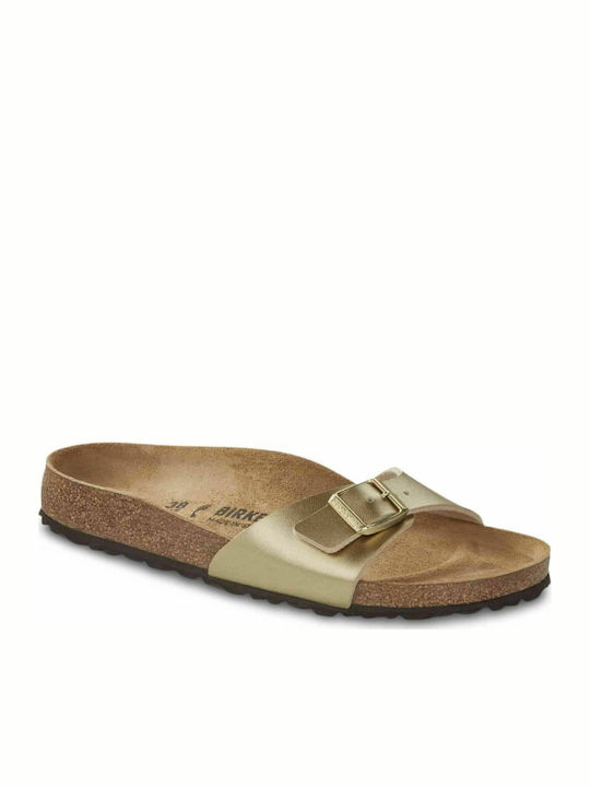 Birkenstock Madrid Birko-Flor Women's Flat Sandals Gold