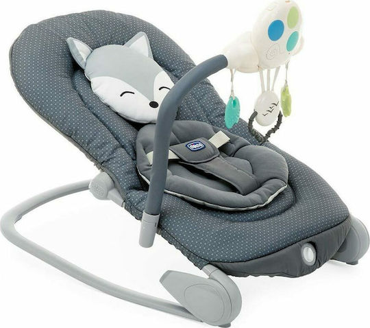 Chicco Manual Relax pentru Bebeluși Balloon cu Muzică Foxy Grey pentru Copil până la 18kg