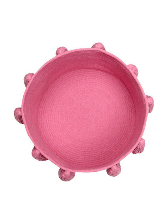Lorena Canals Children's Storage Basket Tassels Fuchsia 45x30x30cm 1pcs