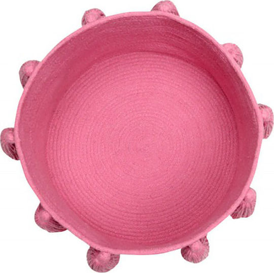 Lorena Canals Children's Storage Basket Tassels Fuchsia 45x30x30cm 1pcs