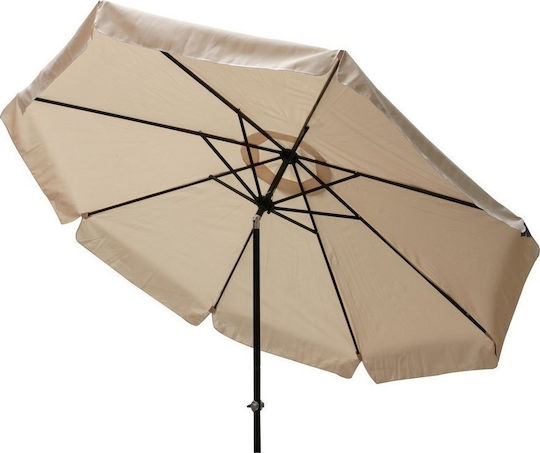 Umbrelă Pătrată Metalică Bej 3x3m
