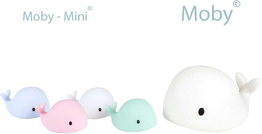 Flow Led Kids Decorative Lamp Moby Green 7.5x4.5x5.5εκ.