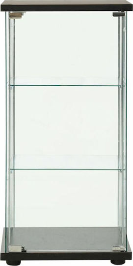 Floor Living Room Display Cabinet Made of Particle Board with Windowed Black from Tempered Glass 42.5x36.5x86cm 322798 Floor Living Room Display Cabinet Made of Particle Board with Windowed Black from Tempered Glass 42.5x36.5x86cm 322798