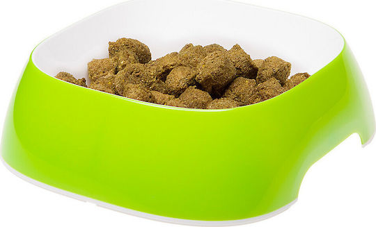 Ferplast Glam Plastic Bowl Food & Water for Dog & Cat with Base 1.2lt 22.5cm in Green Color