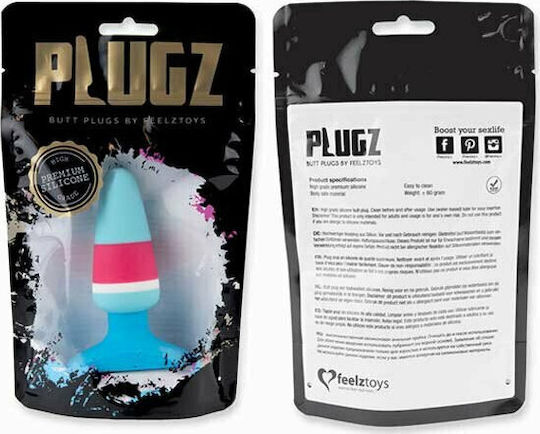 Feelztoys Butt Plug Colors No.1 Анална тапа Blue / Pink 9см