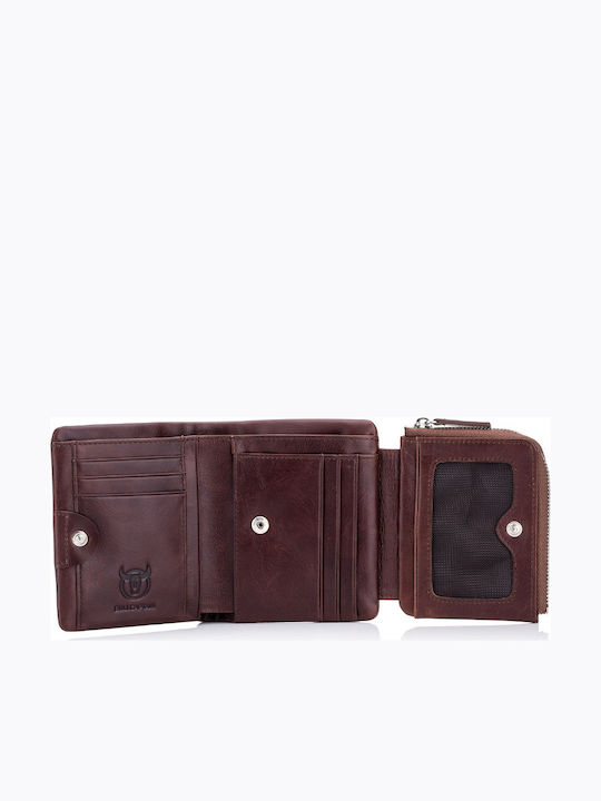 Leather Men's Wallet Classic with RFID Brown