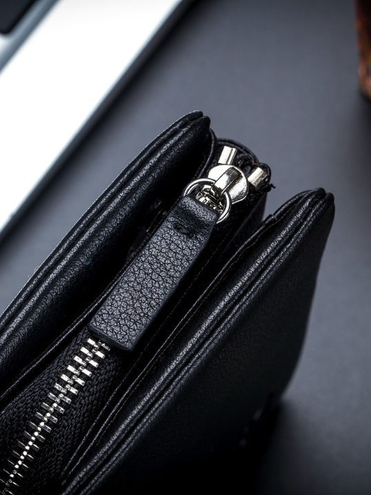 Leather Men's Wallet Classic with RFID Black