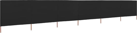 vidaXL Fabric Fence Panel in Black Color 1.2x8.0m