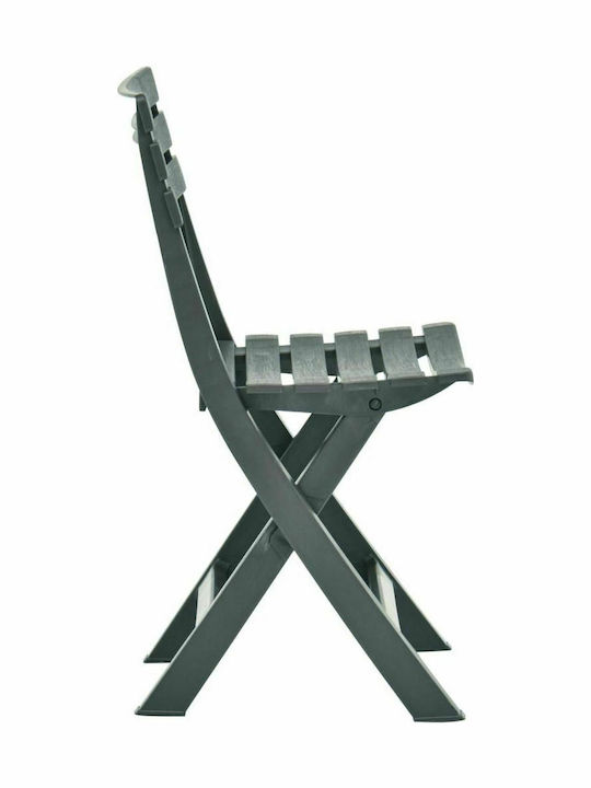 Scaun de exterior Plastic Verde 2buc 44x41x78cm