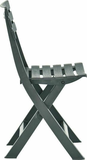 Outdoor Chair Plastic Green 2pcs 44x41x78cm