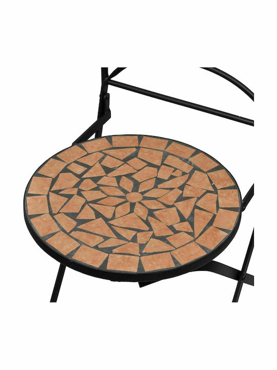 Outdoor Chair Metallic Bistro Terracotta 2pcs 37x44x89cm