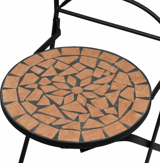 Outdoor Chair Metallic Bistro Terracotta 2pcs 37x44x89cm