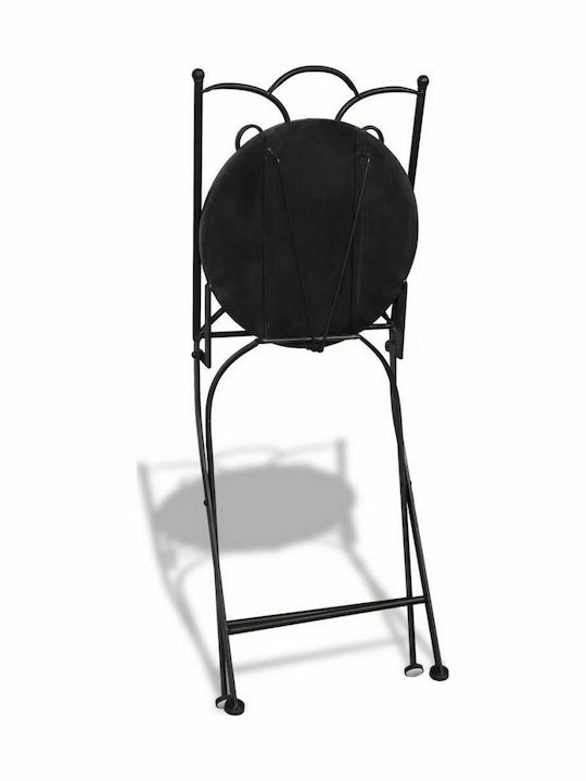 Outdoor-Stuhl Metallisch Bistro Terracotta / White 2Stück 37x44x89εκ.