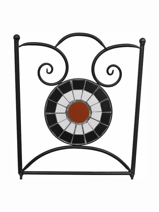 Outdoor-Stuhl Metallisch Bistro Terracotta / White 2Stück 37x44x89εκ.