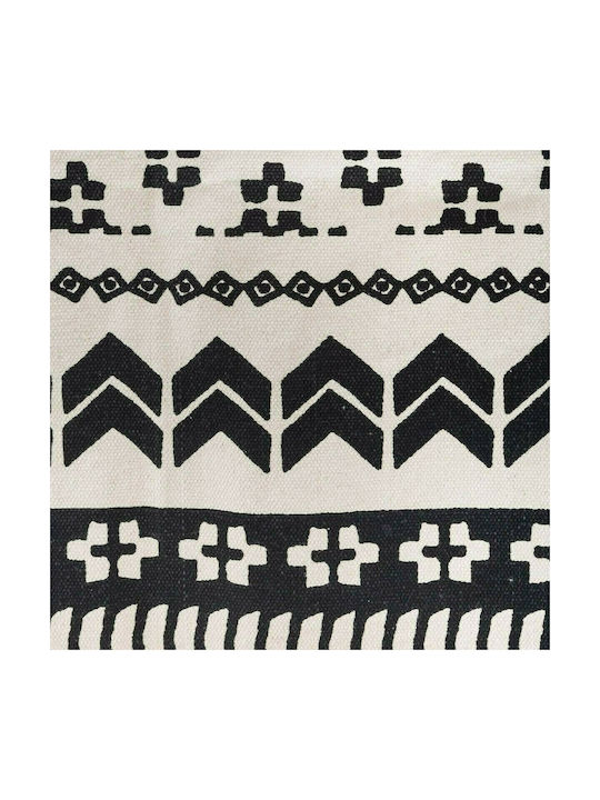 Delhi Rug Rectangular Summer Cotton with Fringes Blackcurrants