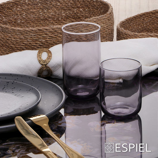 Espiel Iconic Ld Ποτήρι Νερού από Γυαλί Μωβ 365ml SP420805G6V