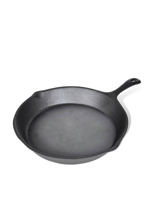 vidaXL Set de vase de gătit din fontă Negru 9buc