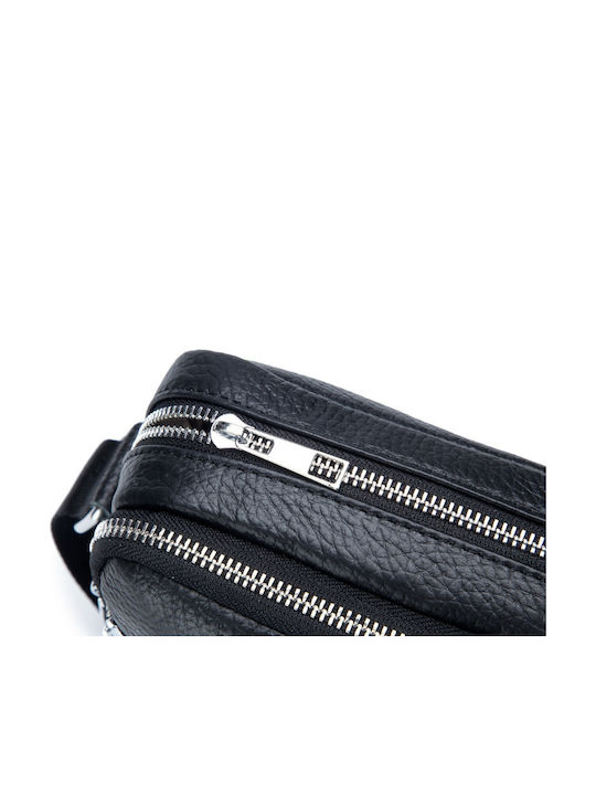 DJB-023 Leather Men's Bag Shoulder / Crossbody Black