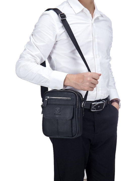 Leather Men's Bag Shoulder / Crossbody Black