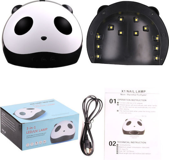 Panda Nail Polish Curing Lamp UV / LED 32W White