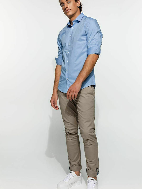 Trousers Chino Elastic in Regular Fit Beige