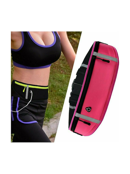 Fortel Ultimate Reflective Stripe Femei Geantă de talie pentru alergare Roz
