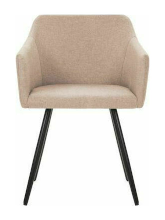 Scaune Sala de mese cu tapiserie textilă Taupe 4buc 54x62x80buc