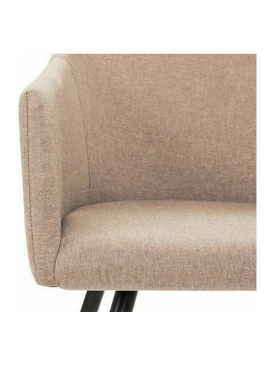 Scaune Sala de mese cu tapiserie textilă Taupe 4buc 54x62x80buc