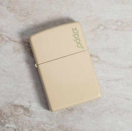 Zippo Ангажимент Пламък Ветроустойчив Flat Sand с лого