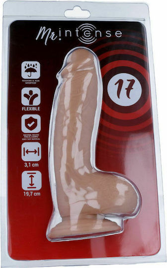 Intense Mr Intense Realistic Cock 17 Ρεαλιστικό Dildo με Όρχεις και Βεντούζα Flesh 19.7cm