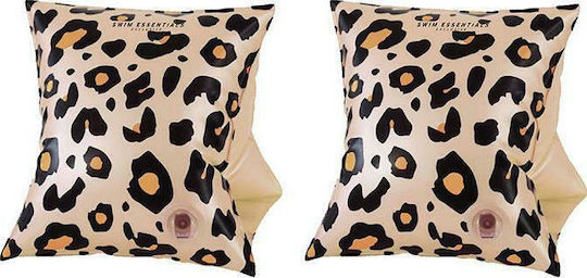 Swim Essentials Swimming Armbands Leopard for 1-2 years old 14x17cm Beige