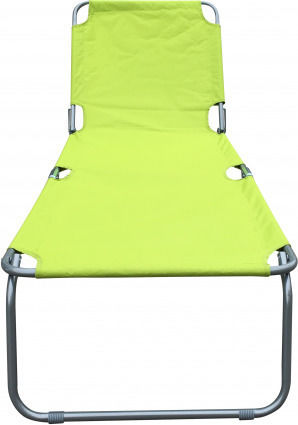 Epiplo-Fos Foldable Metallic Beach Sunbed Green 186x53x24cm