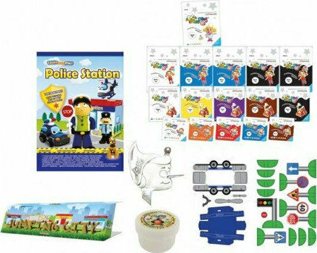 Jumping Clay Police Station Children's Clay Multicolourς 215gr C25-1