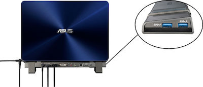 Asus HZ-3B Docking Station with HDMI 4K PD Ethernet and Support for 2 Monitors Black