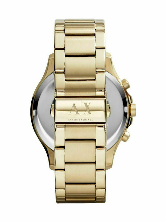Armani Exchange Women's Watch Chronograph with Gold Metal Bracelet