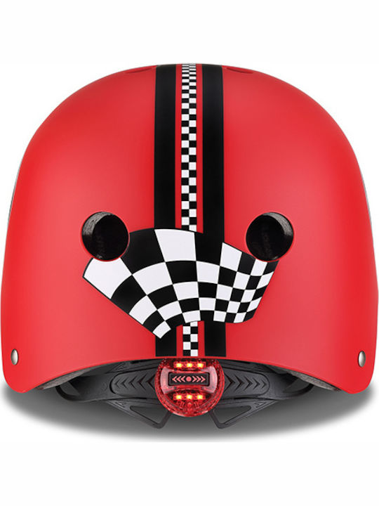 Globber Elite Lights Kids' Helmet for City Bike Red