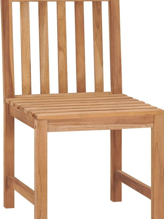 Outdoor-Stuhl Hölzernes Teak 2Stück 50x53x90εκ.